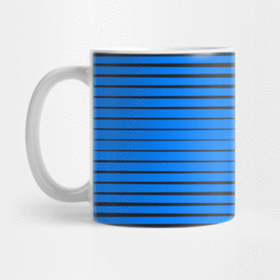 Blue and Black Stripes Mug